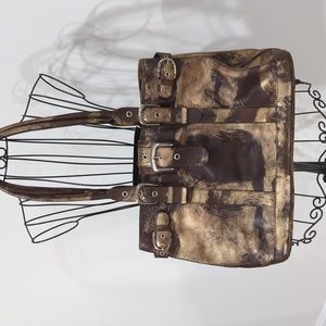 Large leather shoulder bag